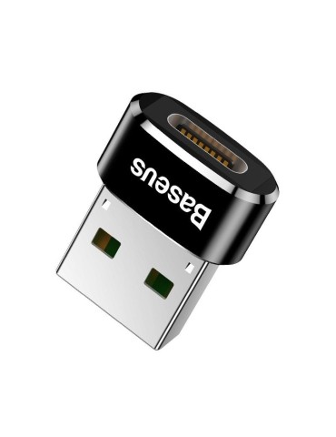 Baseus Αντάπτορας USB-C Female to USB Male Aluminium 5A - Μαύρο (CAAOTG-01)