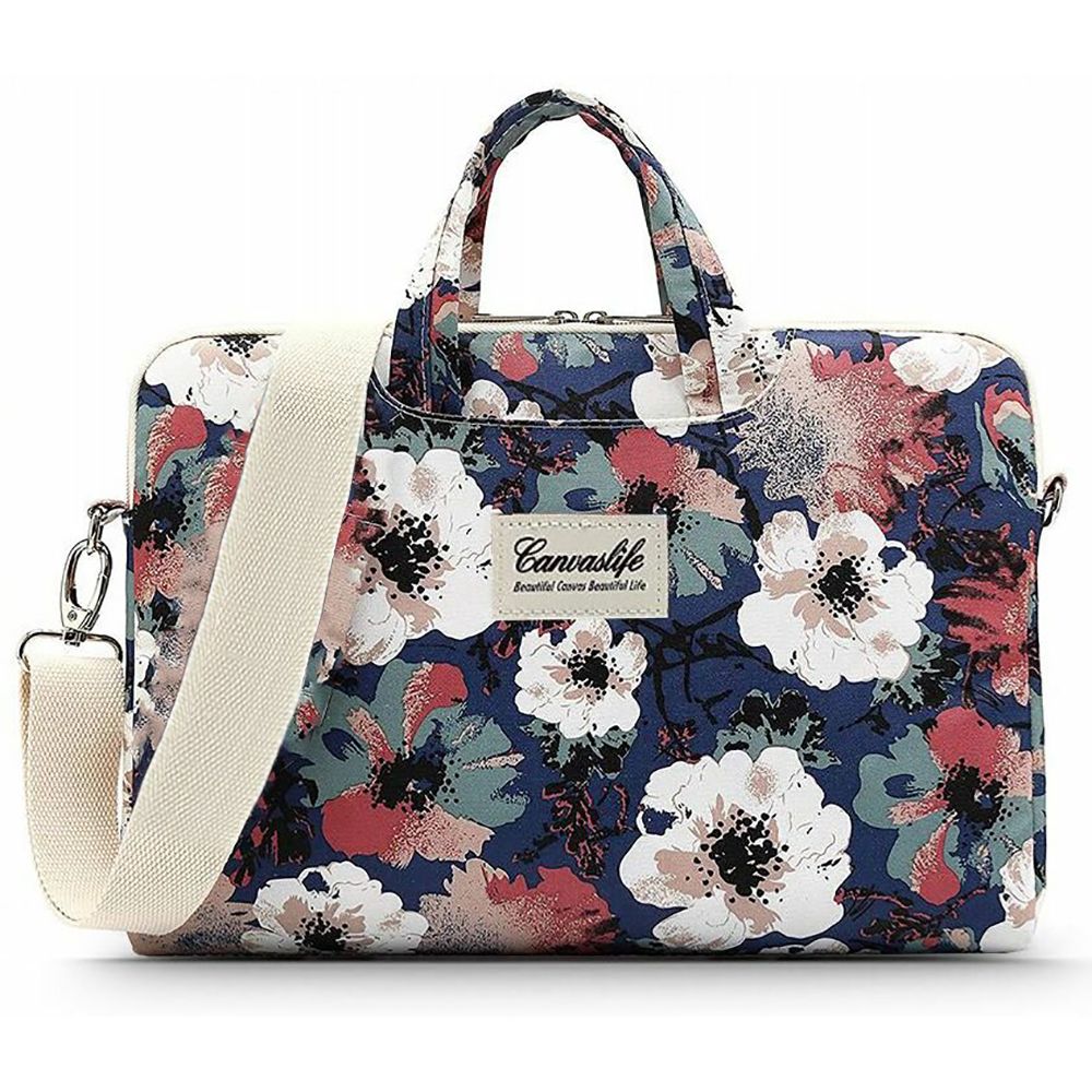 Canvaslife Briefcase Τσάντα Ώμου / Χειρός για Laptop 15-16 Blue Camellia