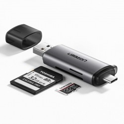 Ugreen Card Reader Type-C για SD/microSD Γκρι (50706)