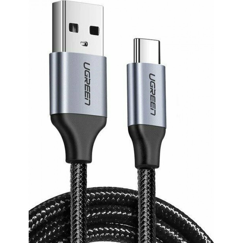 Καλώδιο Ugreen US288 Braided USB 2.0 Cable USB-C male - USB-A 18W Μαύρο 3m (60408)