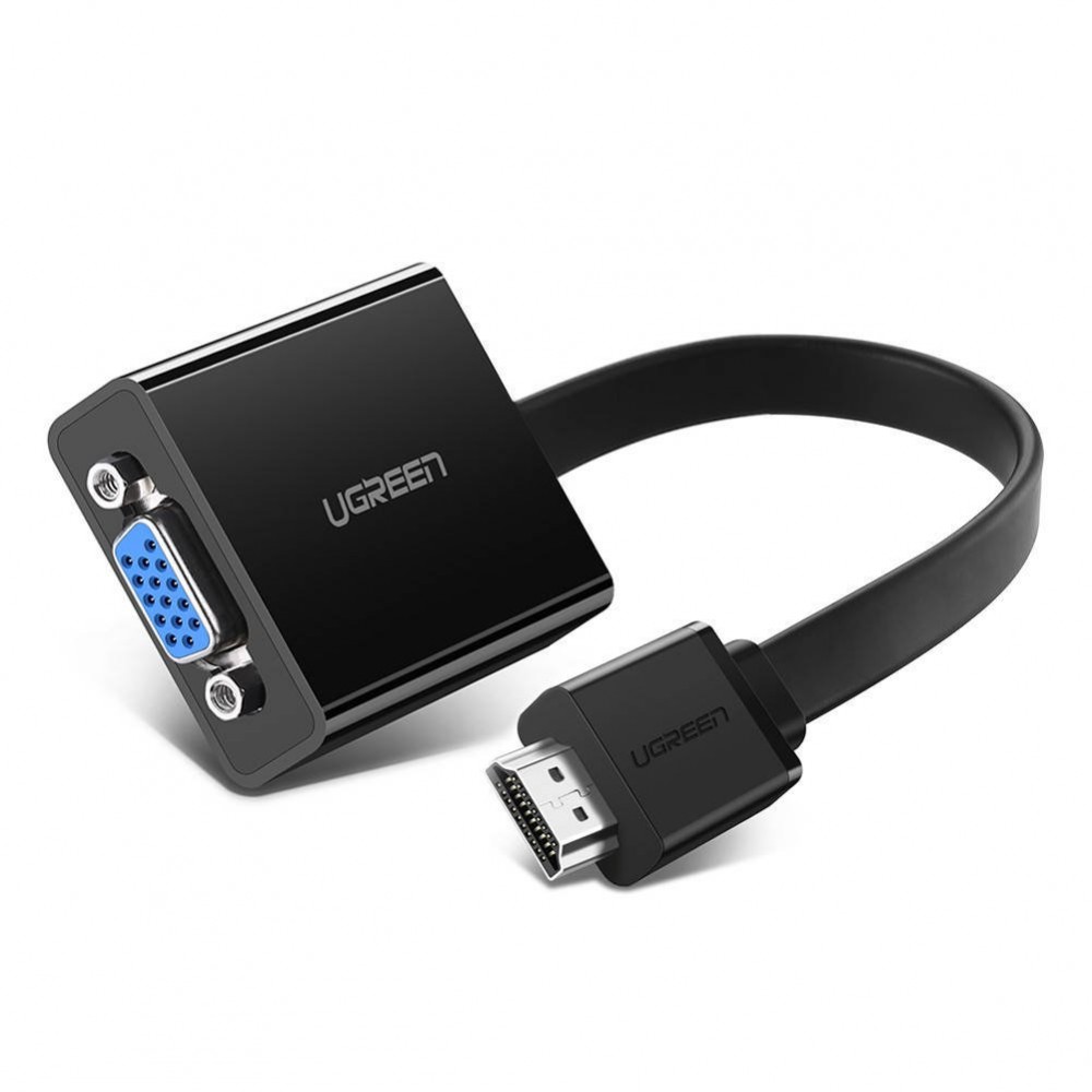 Ugreen HDMI - VGA micro USB / audio 3,5 mm mini jack adapter black (40248) 
