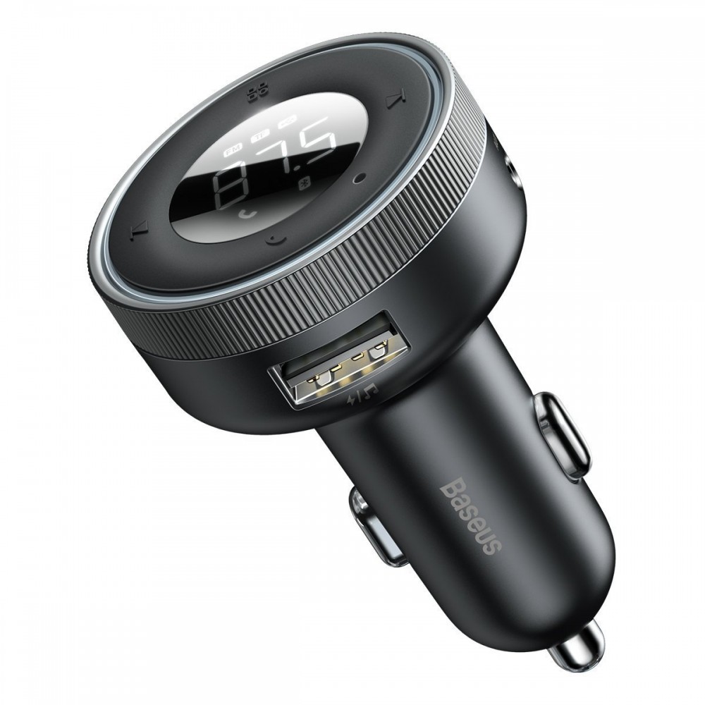 Baseus Enjoy Car LED Wireless 2x USB / 3,5mm jack MP3 Charger Bluetooth 5.0 3.4A Black (CCLH-01)