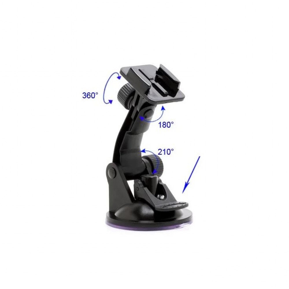 Βάση στήριξης αυτοκινήτου για gopro και action cameras με βεντούζα και δυνατότητα περιστροφής