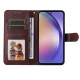 Δερμάτινη θήκη book με μαγνητικό κλείσιμο Calf Texture για το Samsung Galaxy A55 Brown