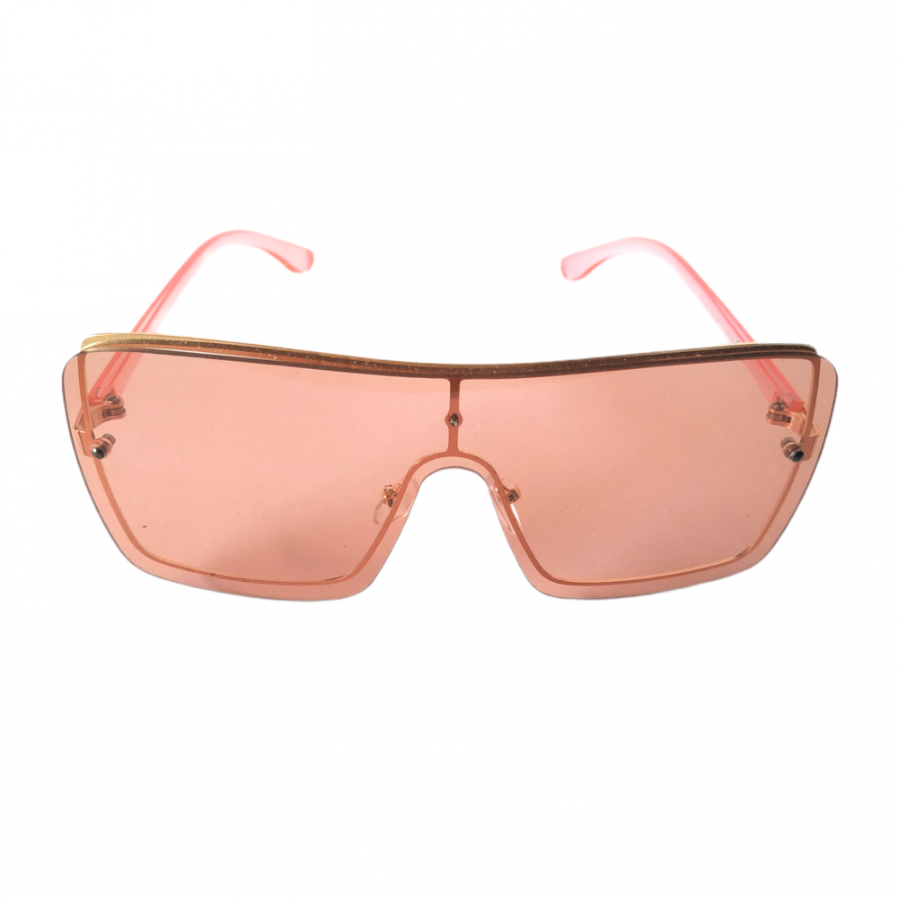 Γυαλιά ηλίου με ροζ διάφανο φακό και ροζ διάφανο σκελετό