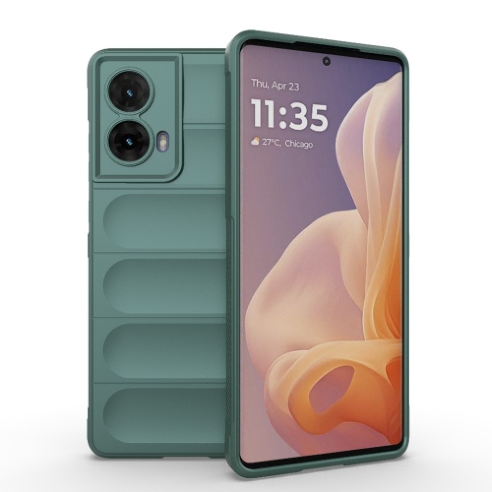 Θήκη πλάτης σιλικόνης Magic Shield TPU για το Motorola Moto G85 5G Dark Green