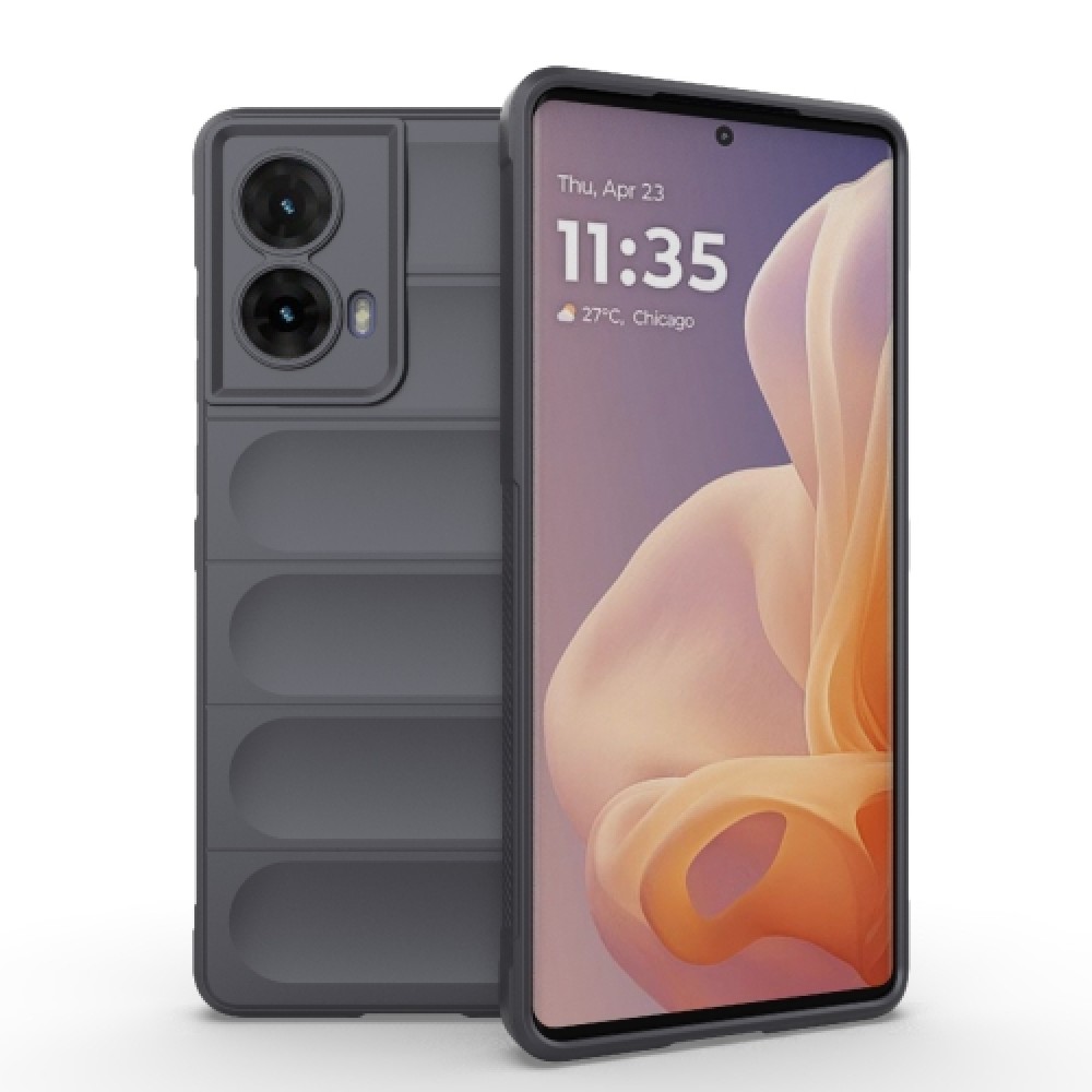 Θήκη πλάτης σιλικόνης Magic Shield TPU για το Motorola Moto G85 5G Dark Grey