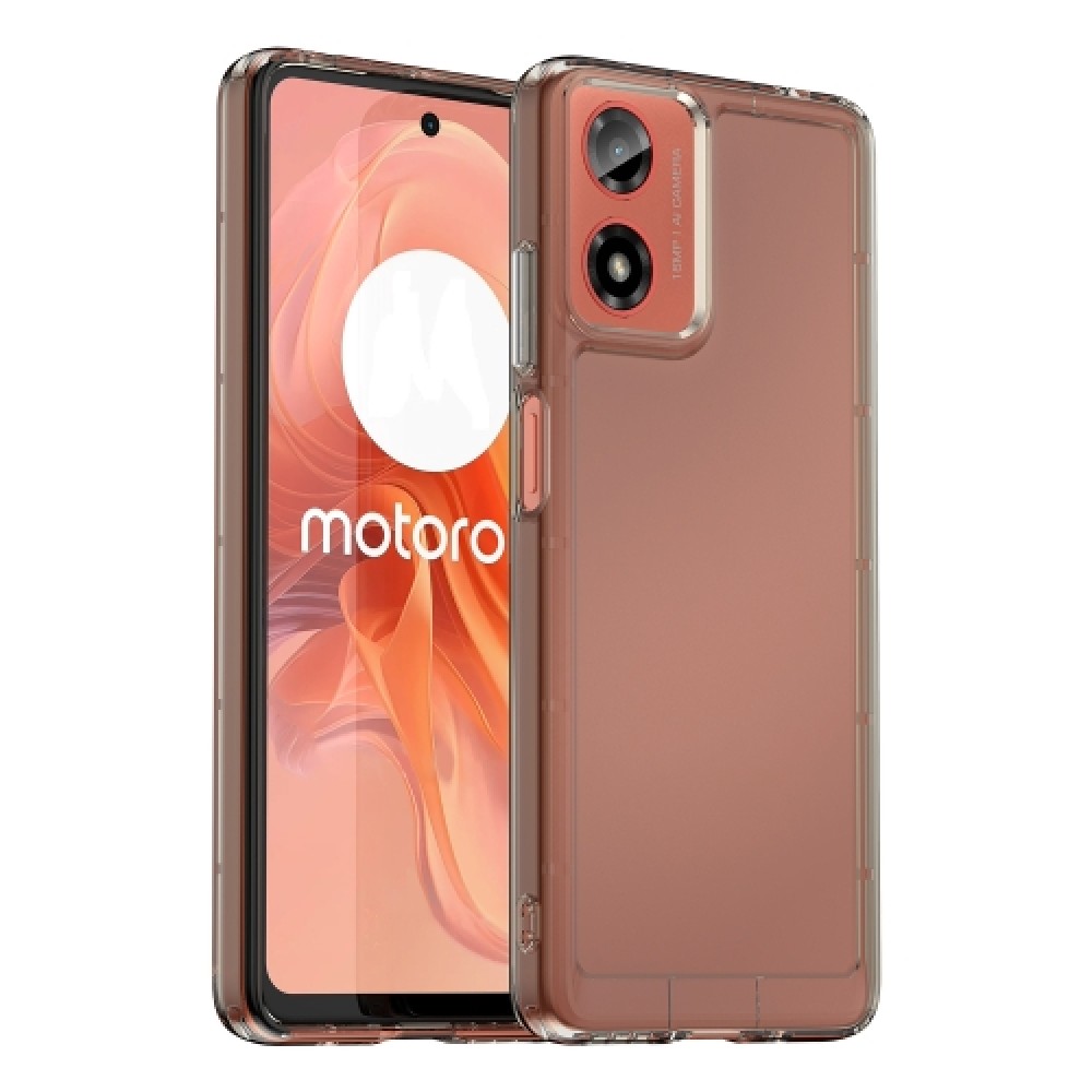 Θήκη πλάτης σιλικόνης TPU Candy Series για το Motorola Moto G24 / G24 Power / G04 / G04s / E14 Transparent Grey