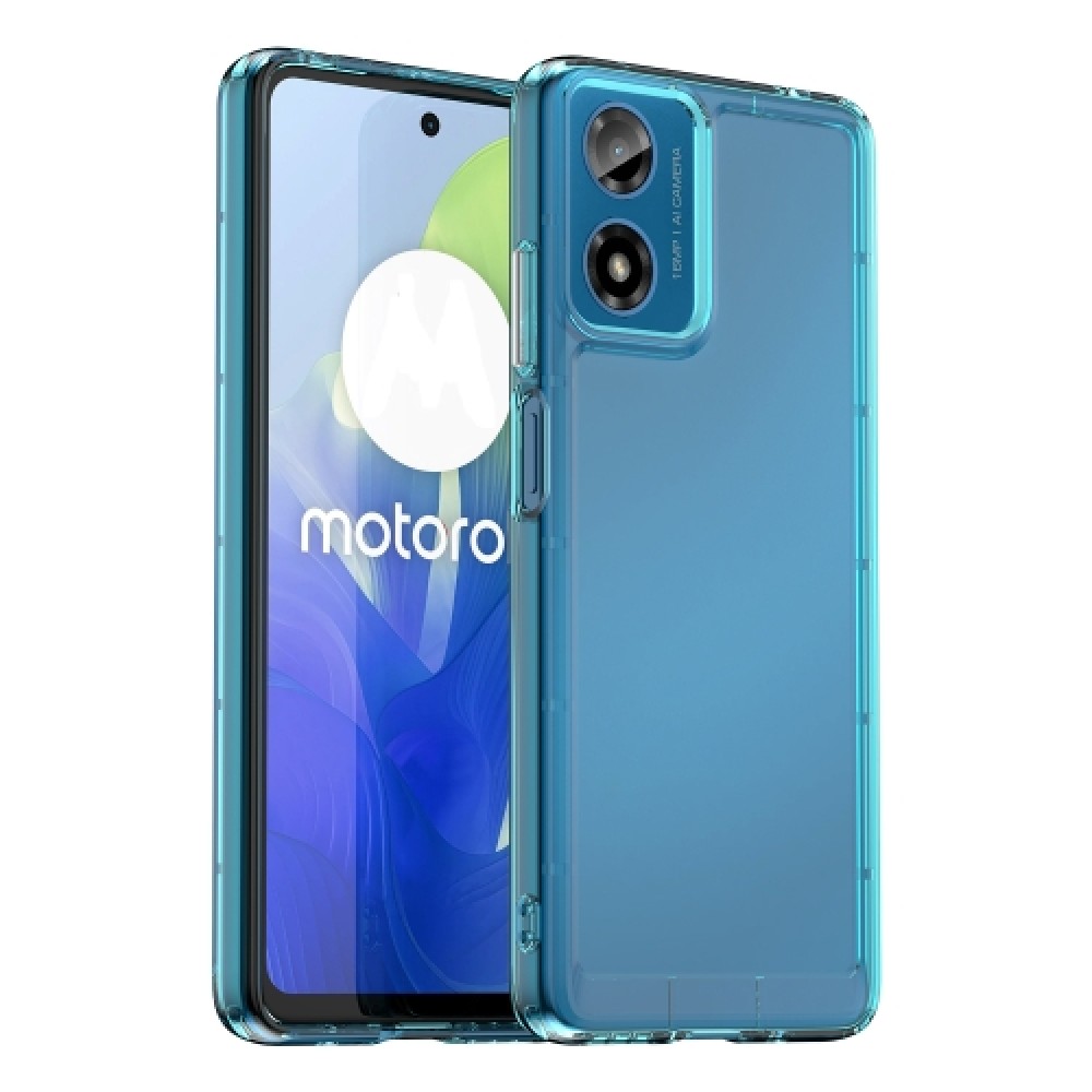 Θήκη πλάτης σιλικόνης TPU Candy Series για το Motorola Moto G24 / G24 Power / G04 / G04s / E14 Transparent Blue