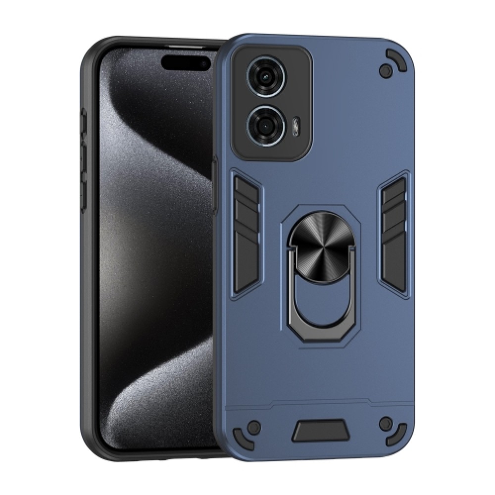 Θήκη πλάτης armor shockproof με kickstand για το Motorola Moto G24 / G24 Power / G04 / G04s / E14 Blue