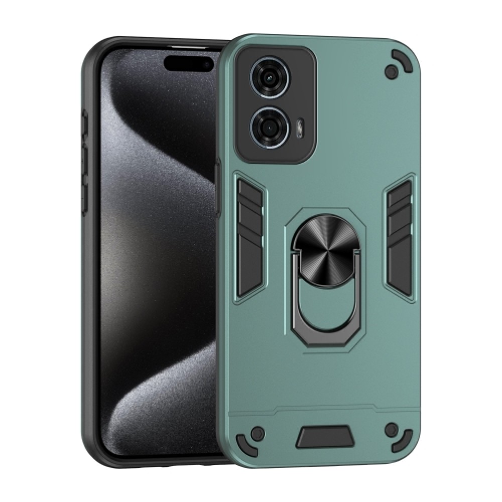 Θήκη πλάτης armor shockproof με kickstand για το Motorola Moto G24 / G24 Power / G04 / G04s / E14 Green