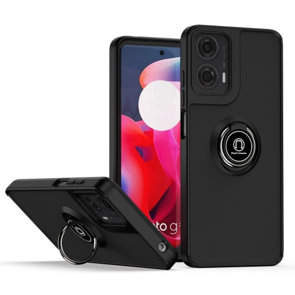 Θήκη πλάτης Shadow Series PC - TPU με kickstand για το Motorola Moto G24 / G24 Power / G04 / G04s / E14 Black