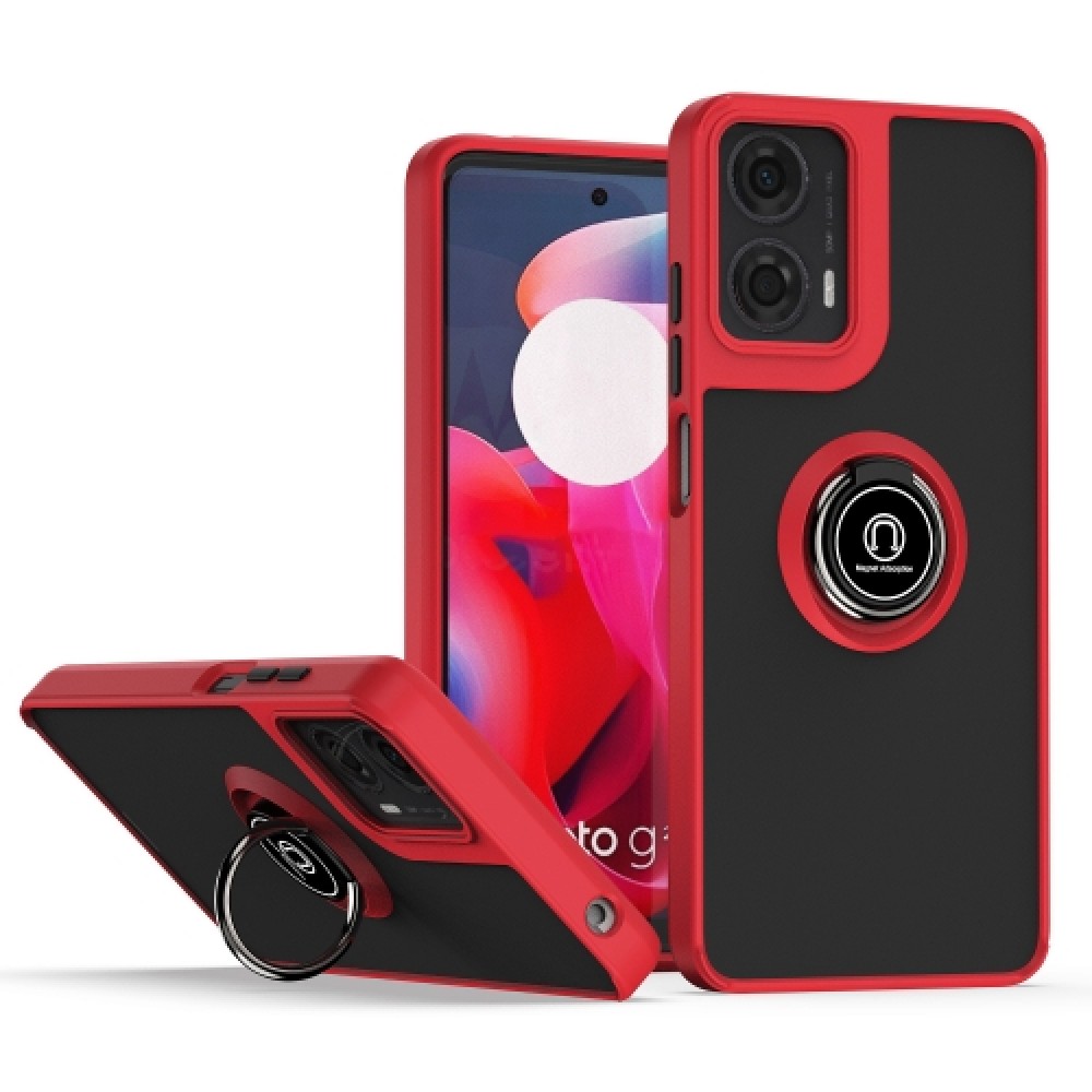 Θήκη πλάτης Shadow Series PC - TPU με kickstand για το Motorola Moto G24 / G24 Power / G04 / G04s / E14 Red