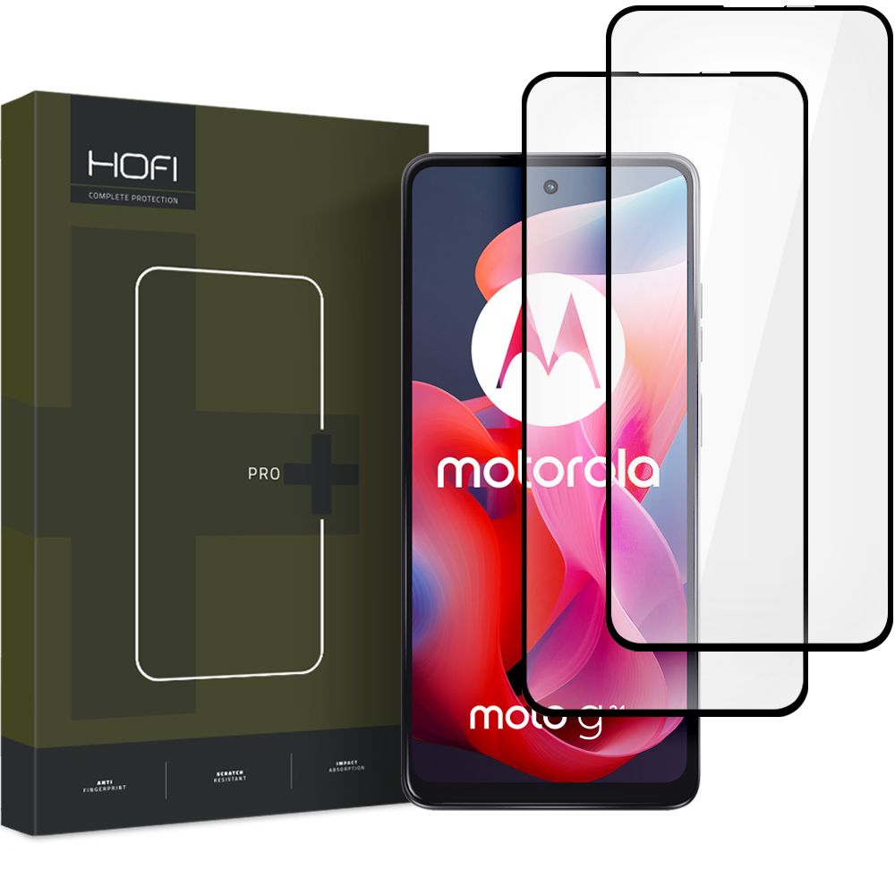 Hofi Pro+ 0.3mm Tempered Glass 2τμχ Motorola Moto G24 / G24 Power / G04 / G04s / E14 Black