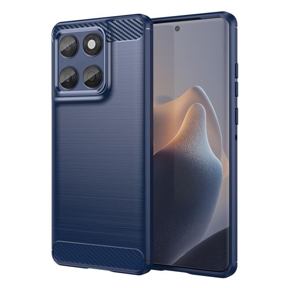 Θήκη Carbon Back Cover Σιλικόνης για τo Motorola Moto Edge 60 Fusion 5G Blue