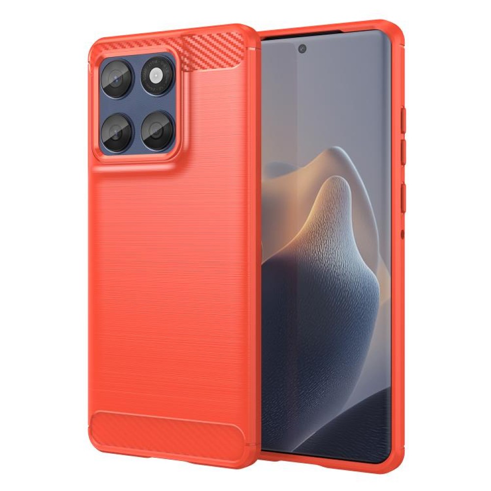 Θήκη Carbon Back Cover Σιλικόνης για τo Motorola Moto Edge 60 Fusion 5G Red