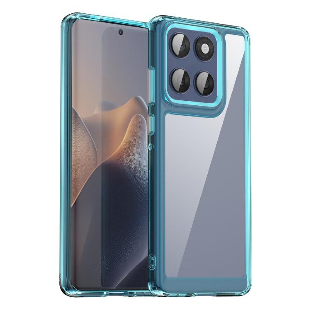 Θήκη πλάτης Colorful Series Acrylic Hybrid TPU για το Motorola Moto 60 Fusion 5G Transparent Blue