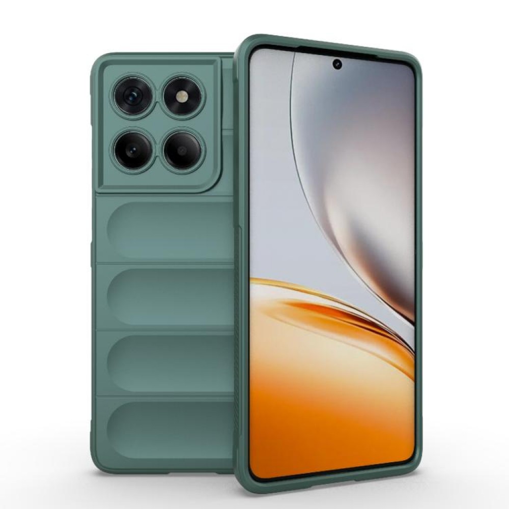 Θήκη πλάτης σιλικόνης Magic Shield TPU για το Motorola Moto 60 Fusion 5G Dark Green