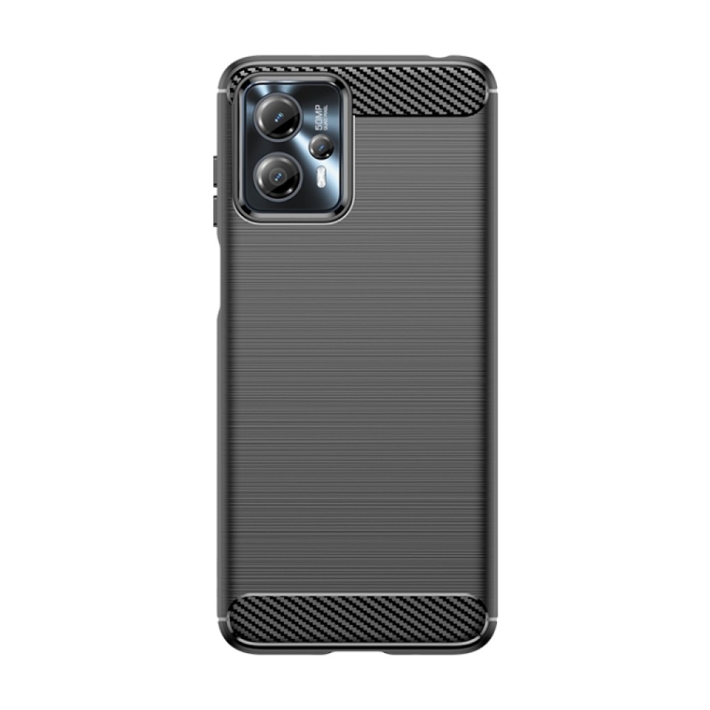 Θήκη πλάτης σιλικόνης TPU Carbon Fiber για το Motorola Moto G23 Black