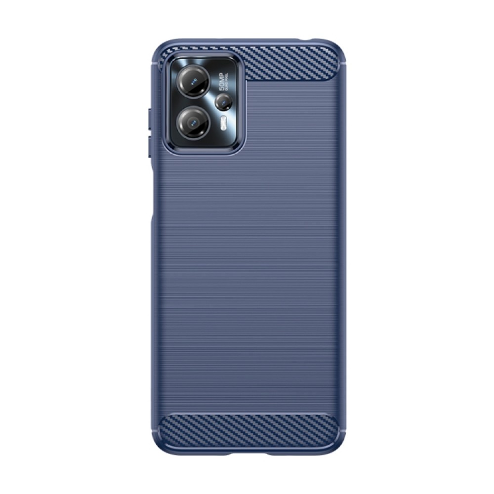 Θήκη πλάτης σιλικόνης TPU Carbon Fiber για το Motorola Moto G23 Blue