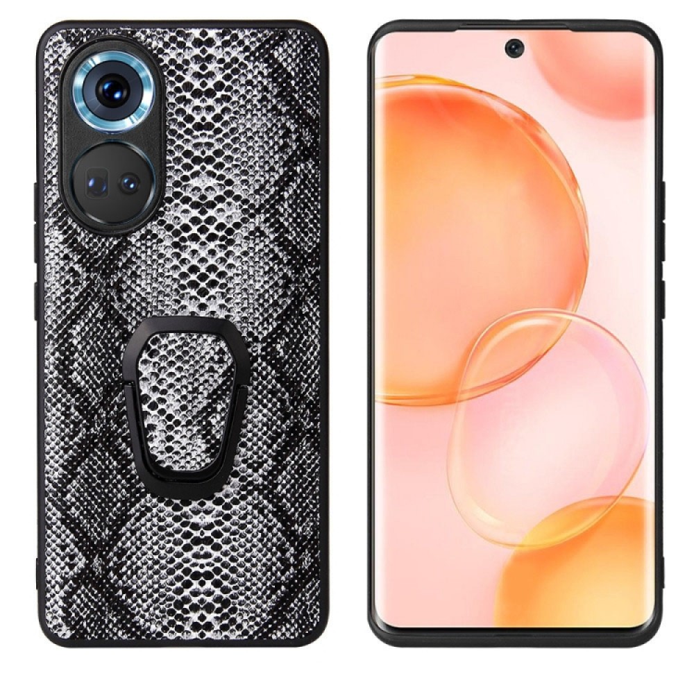 Θήκη πλάτης με kickstand Leather Skin για το Honor 70 Snakeskin Print