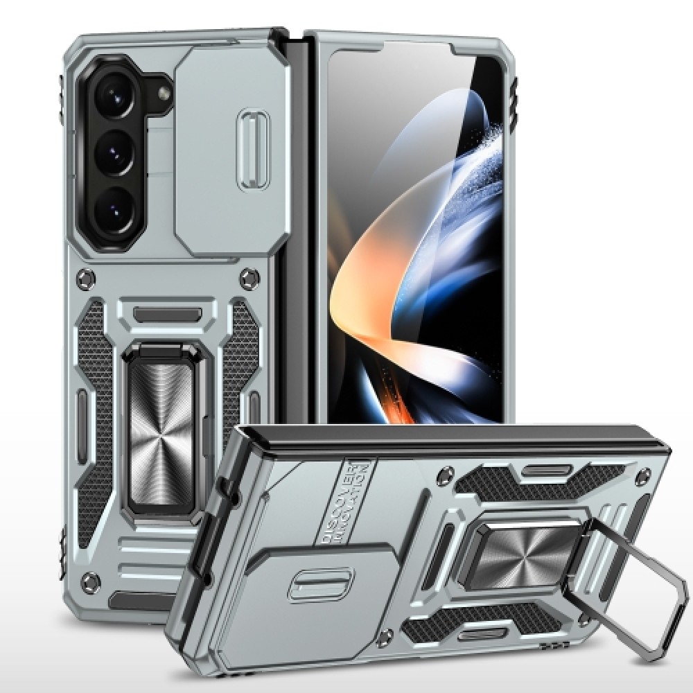 Θήκη πλάτης Armor PC - TPU με kickstand και ring για το Samsung Galaxy Z Fold5 Grey