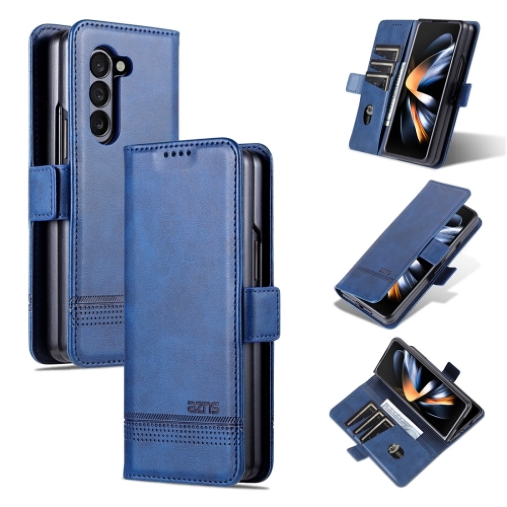 Θήκη wallet με μαγνητικό κλείσιμο και θήκη για κάρτες για το Samsung Galaxy Z Fold5 Dark Blue