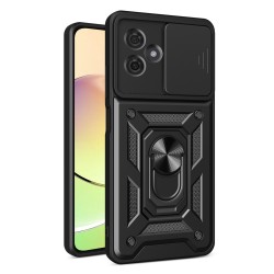 Θήκη πλάτης Armor με kickstand και προστασία κάμερας για το Motorola Moto G54 5G Black