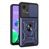 Θήκη πλάτης Armor με kickstand και προστασία κάμερας για το Motorola Moto G72 Blue