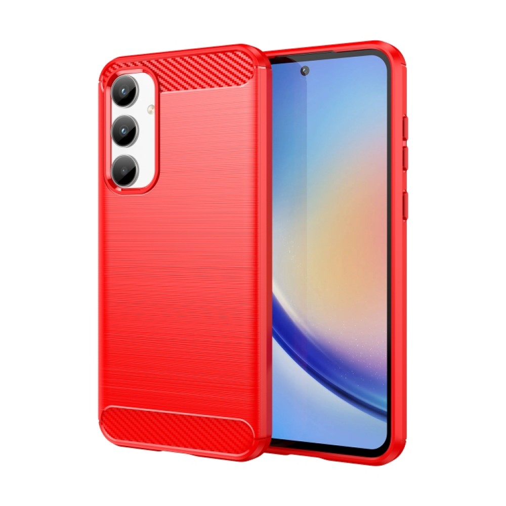 Θήκη Carbon Back Cover Σιλικόνης για τo Samsung Galaxy A35 Red