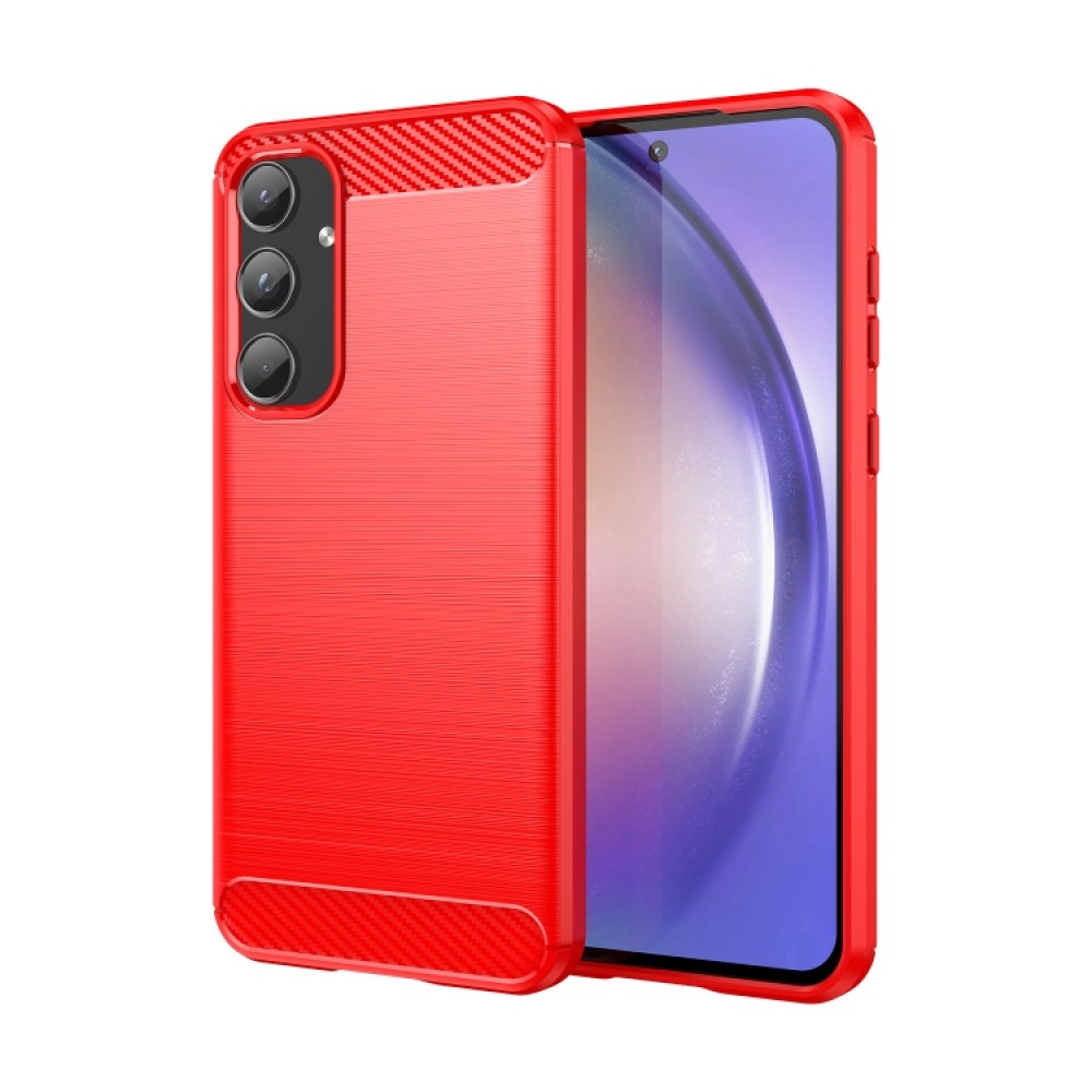 Θήκη Carbon Back Cover Σιλικόνης για τo Samsung Galaxy A55 Red