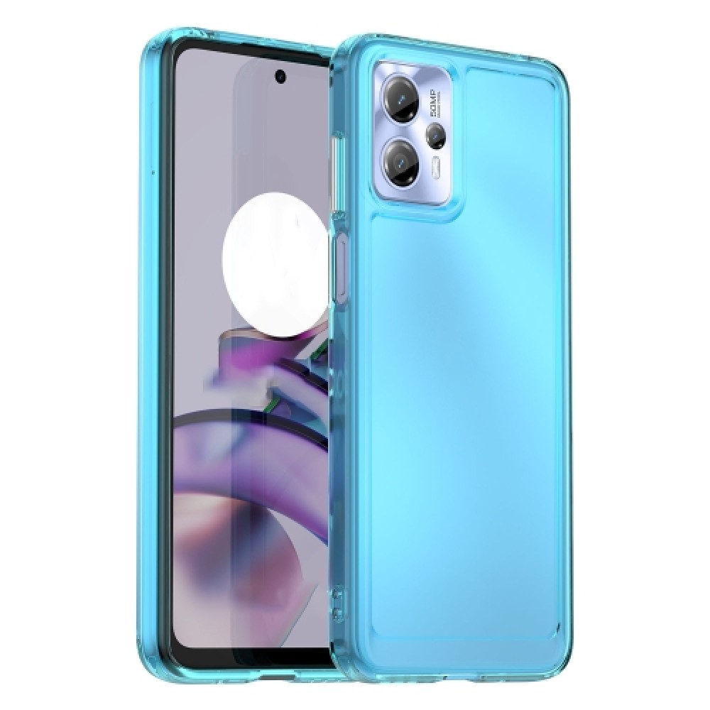 Θήκη πλάτης σιλικόνης TPU Candy Series για το Motorola Moto G23 Transparent Blue