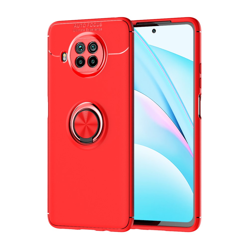 Θήκη Πλάτης σιλικόνης με Ring για το Xiaomi Mi 10T Lite 5G - Red