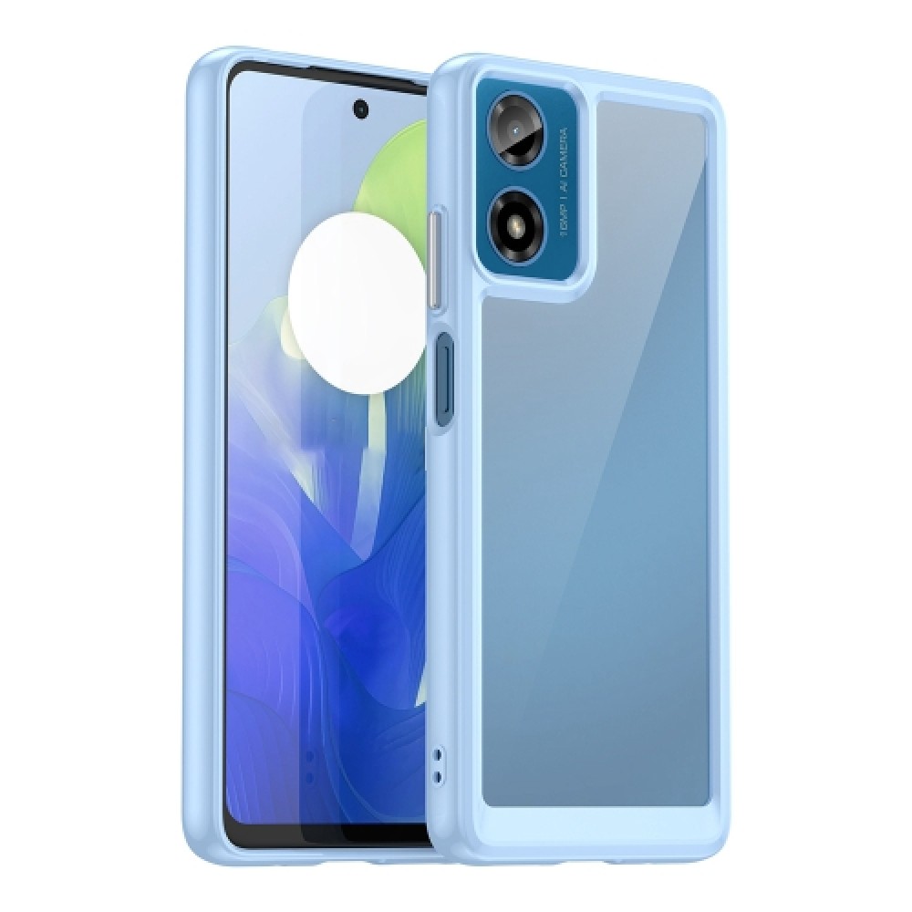 Θήκη πλάτης Colorful Series Acrylic Hybrid TPU για το Motorola Moto G24 / G24 Power / G04 / G04s / E14 Blue