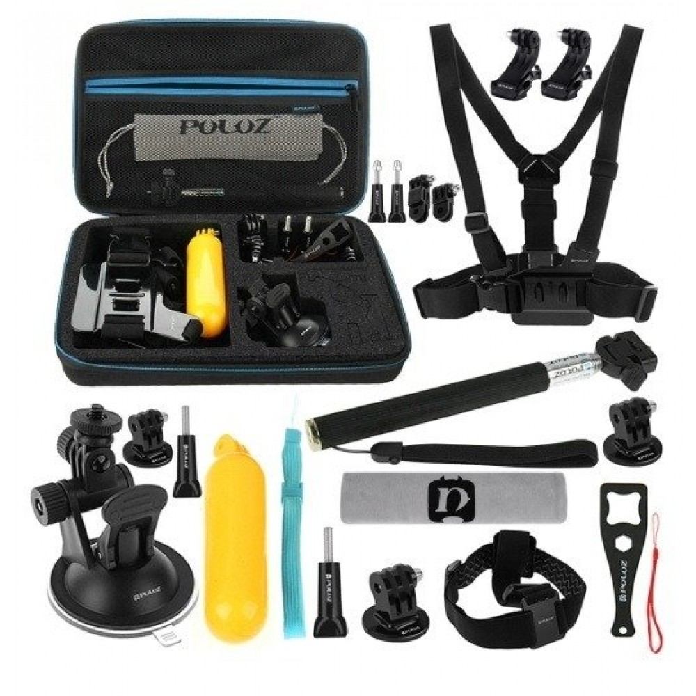 Puluz Σετ Αξεσουάρ 20 in 1 Ultimate Combo Kit για Action Cameras GoPro