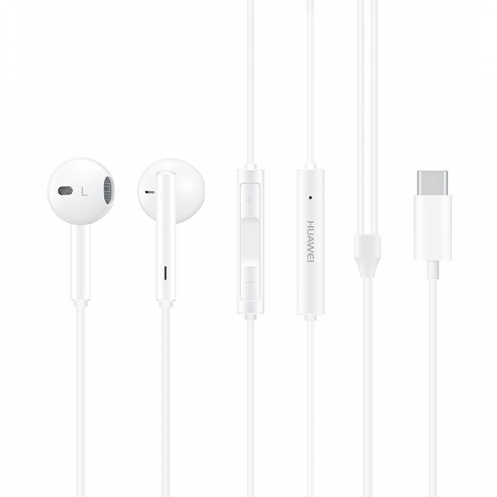 Huawei CM33 Earbuds Handsfree με Βύσμα USB-C White