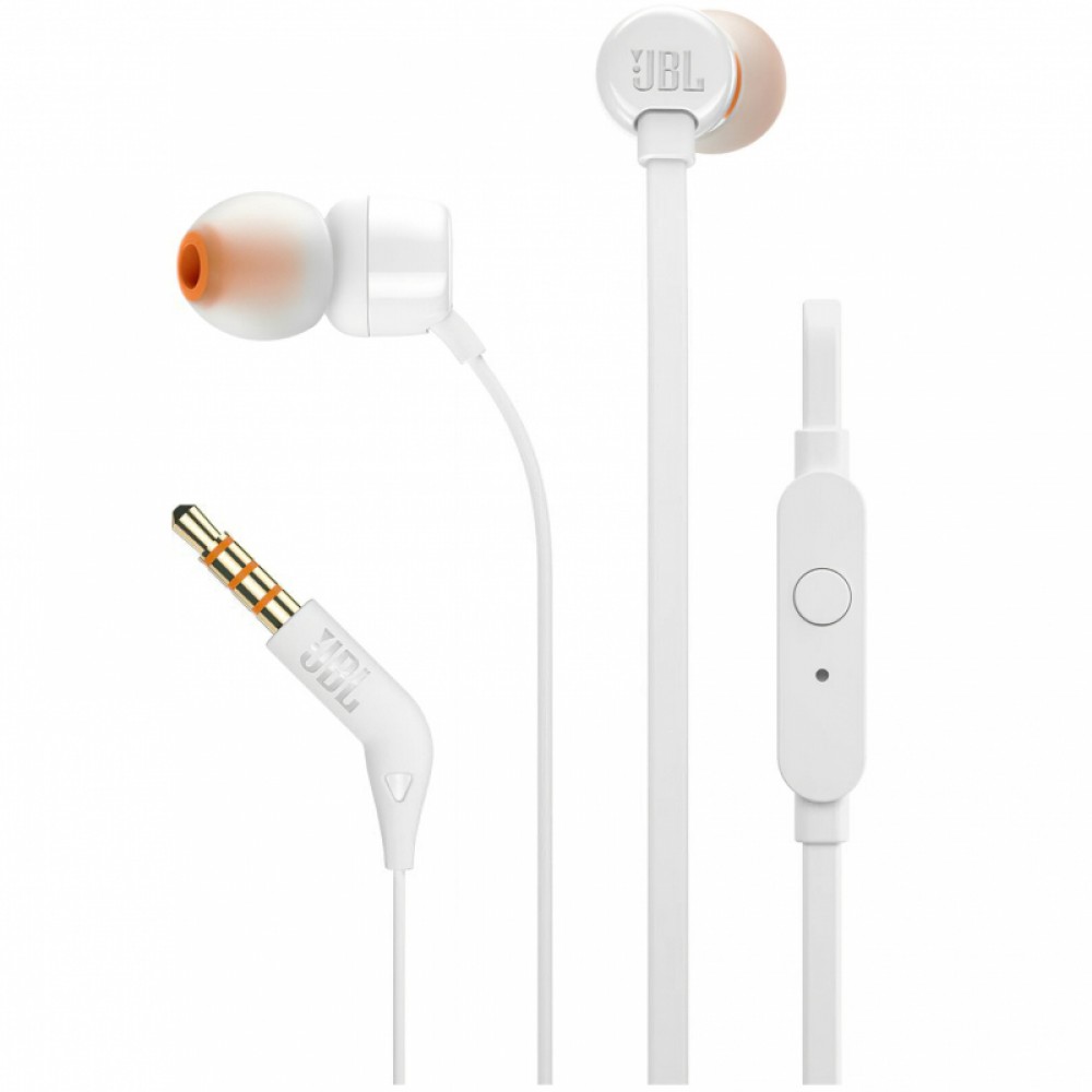Handsfree In-ear Ακουστικά JBL Tune 160 με Βύσμα 3.5mm White