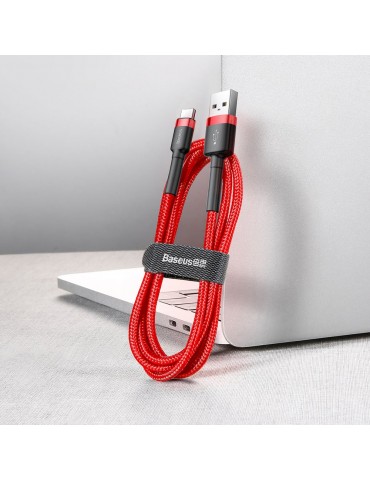Καλώδιο Baseus Cafule Braided USB 2.0 Cable USB-C male - USB-A male Κόκκινο 3m (CATKLF-U09)