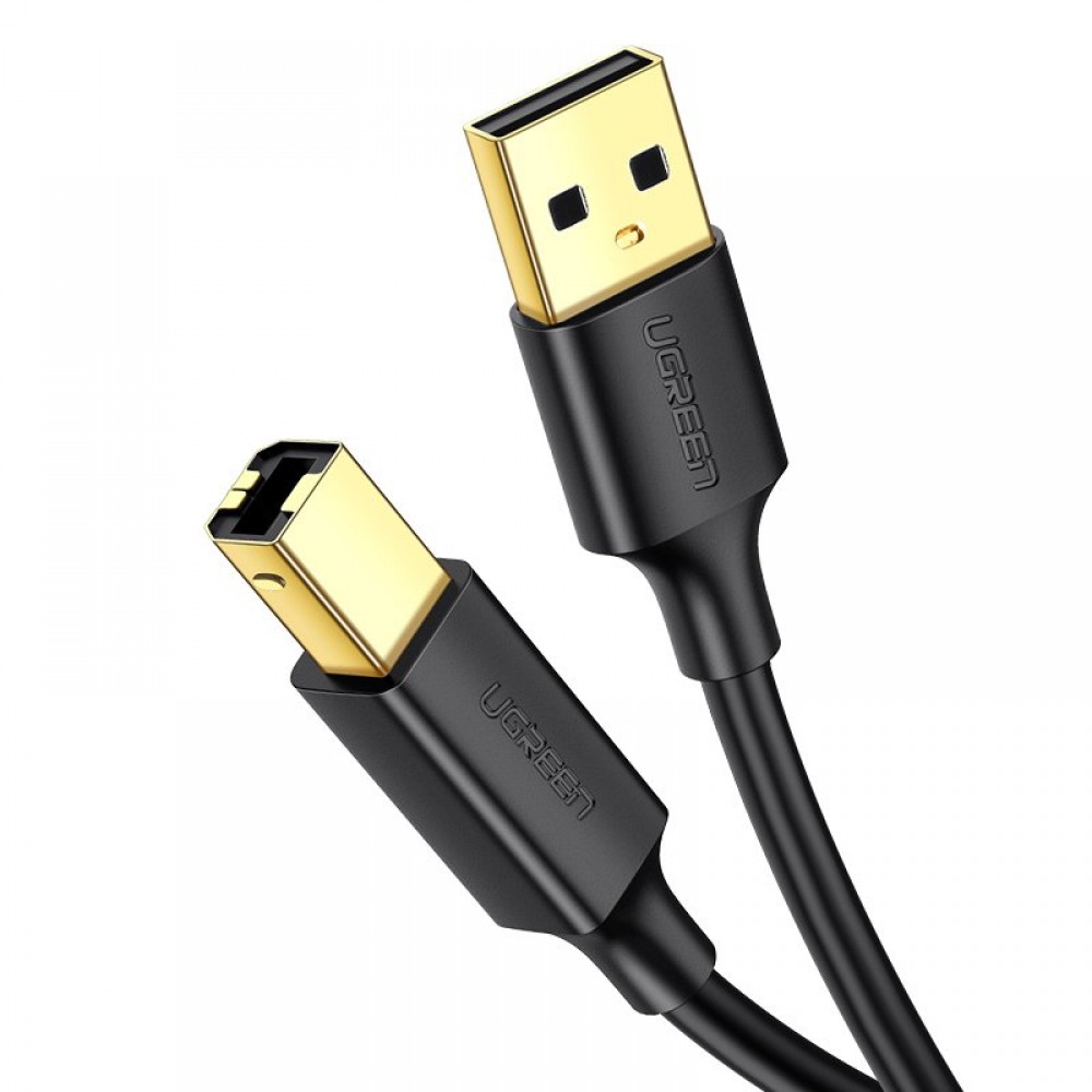 Ugreen καλώδιο εκτυπωτή USB 2.0 Cable USB-A male - USB-B male Μαύρο 3m (10351)