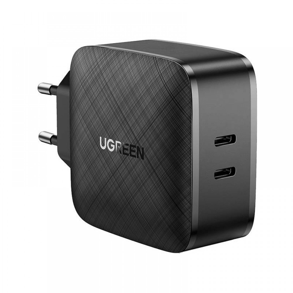 Ugreen Φορτιστής Χωρίς Καλώδιο με 2 Θύρες USB-C 66W Quick Charge 3.0 / Quick Charge 2.0 / Power Delivery CD216 70867 Black