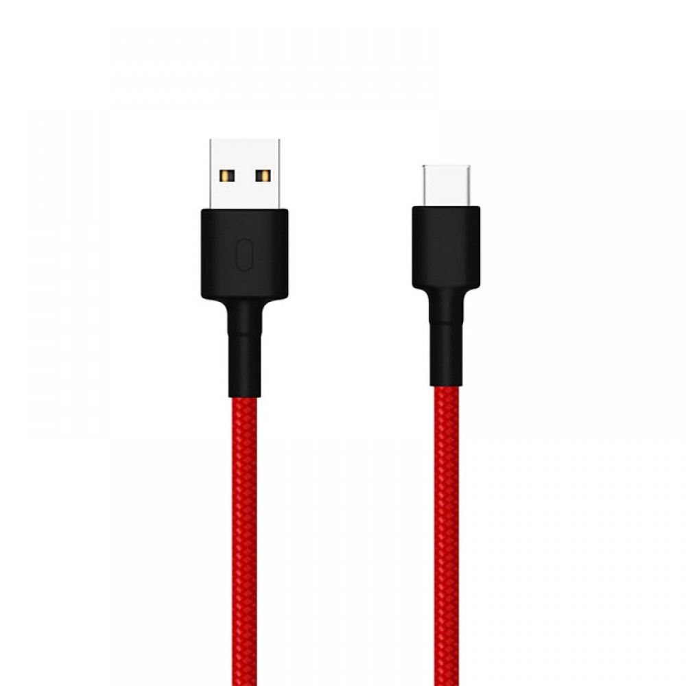 Καλώδιο Φόρτισης Xiaomi Braided USB 2.0 Cable USB-C male - USB-A male 18W, 2A, 1m (SJV4110GL) Red