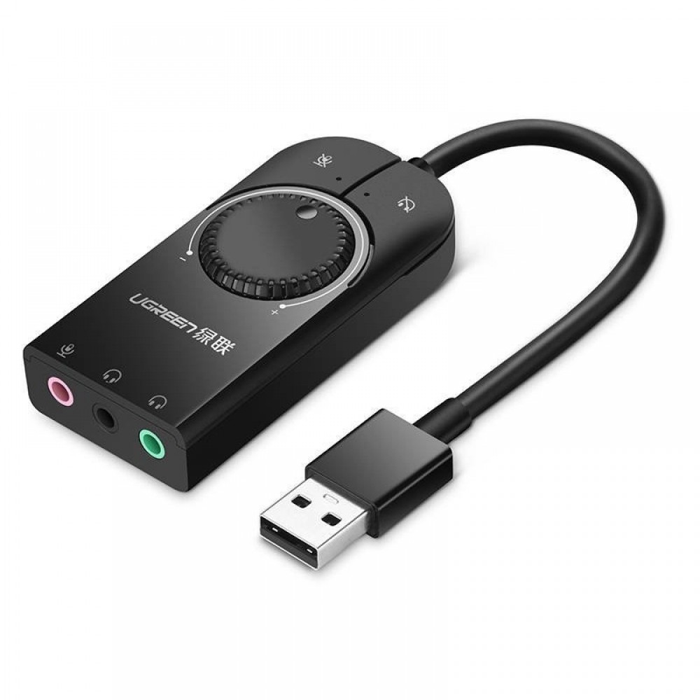Ugreen CM129 Εξωτερική USB to 2x3.5MM Κάρτα Ήχου 2.0 15cm 40964