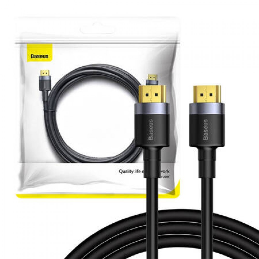 Baseus καλώδιο HDMI 2.0 Cafule cable 4K 60 Hz 3D 18 Gbps 2m (CADKLF-F01) Black