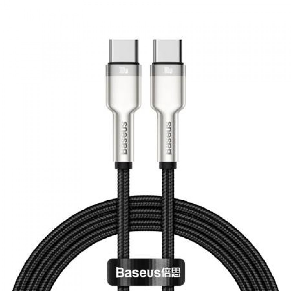 Baseus Καλώδιο USB-C σε USB-C Cafule Metal Braided, 100W, 1m (CATJK-C01) Black