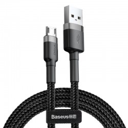 Baseus Καλώδιο Φόρτισης Cafule Micro USB cable 1.5A 2m Gray / Black (CAMKLF-CG1)
