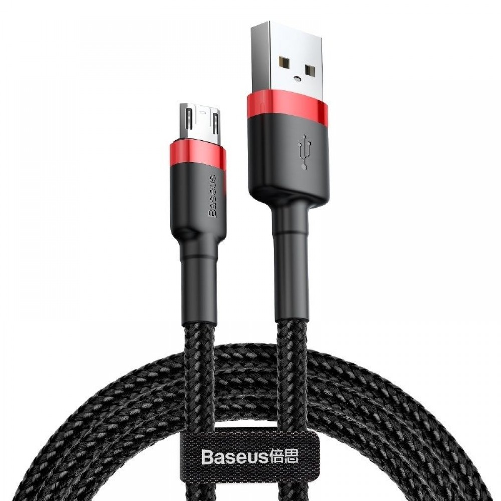 Baseus Καλώδιο Φόρτισης Cafule Micro USB cable 1.5A 2m Red / Black (CAMKLF-C91)