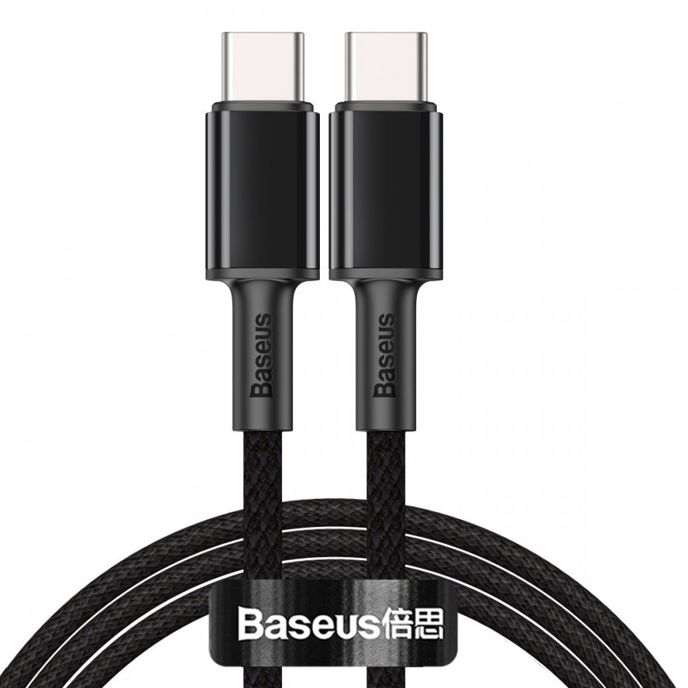 Καλώδιο Baseus Cafule Braided USB 2.0 Cable USB-C male - USB-C male Μαύρο 2m (CATGD-A01)