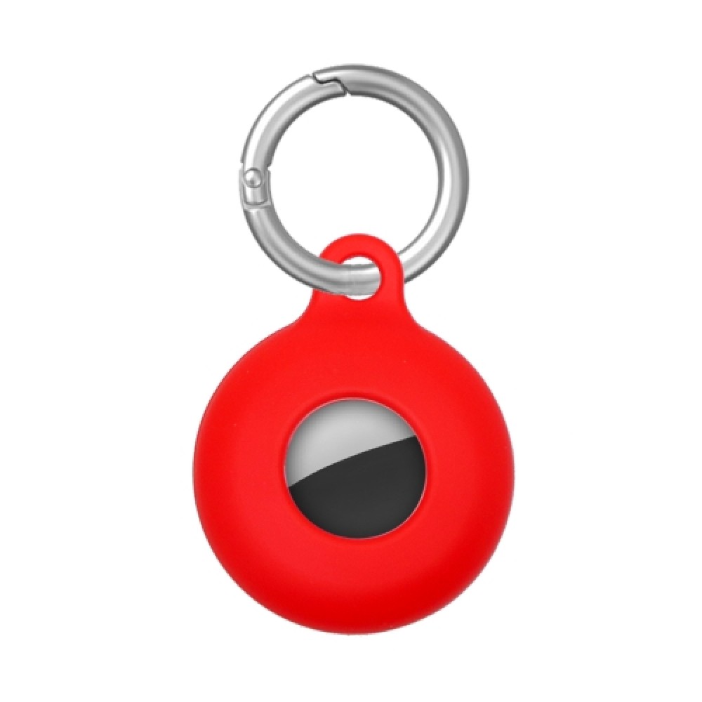 Θήκη σιλικόνης για AirTag Dual-Side Hollow με μπρελόκ Red