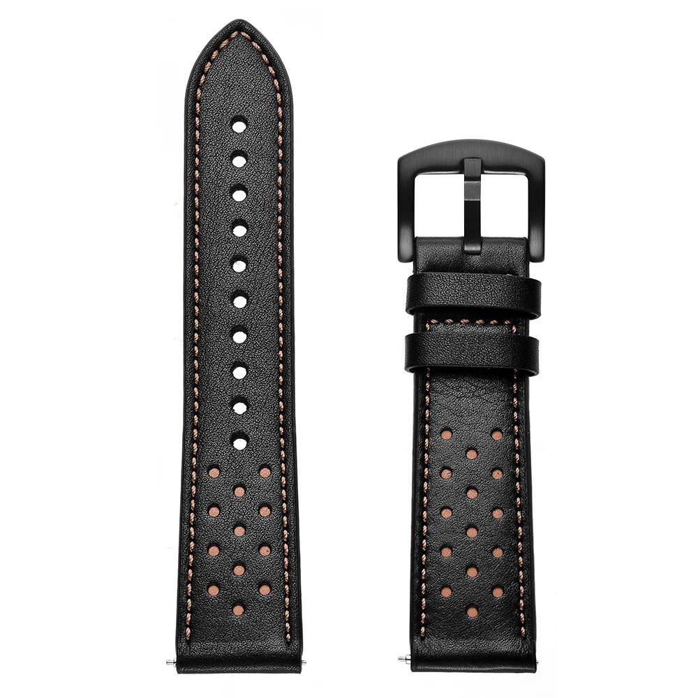  TECH-PROTECT Leather Watch Band Black (περιλαμβάνει τα μεταλλικά κουμπώματα) για Samsung Galaxy Watch 42mm