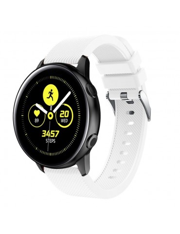 Twill Texture Λουράκι σιλικόνης  Για Το Samsung Galaxy Active / Active 2 40mm / 44mm / Galaxy Watch 3 41mm- OEM White